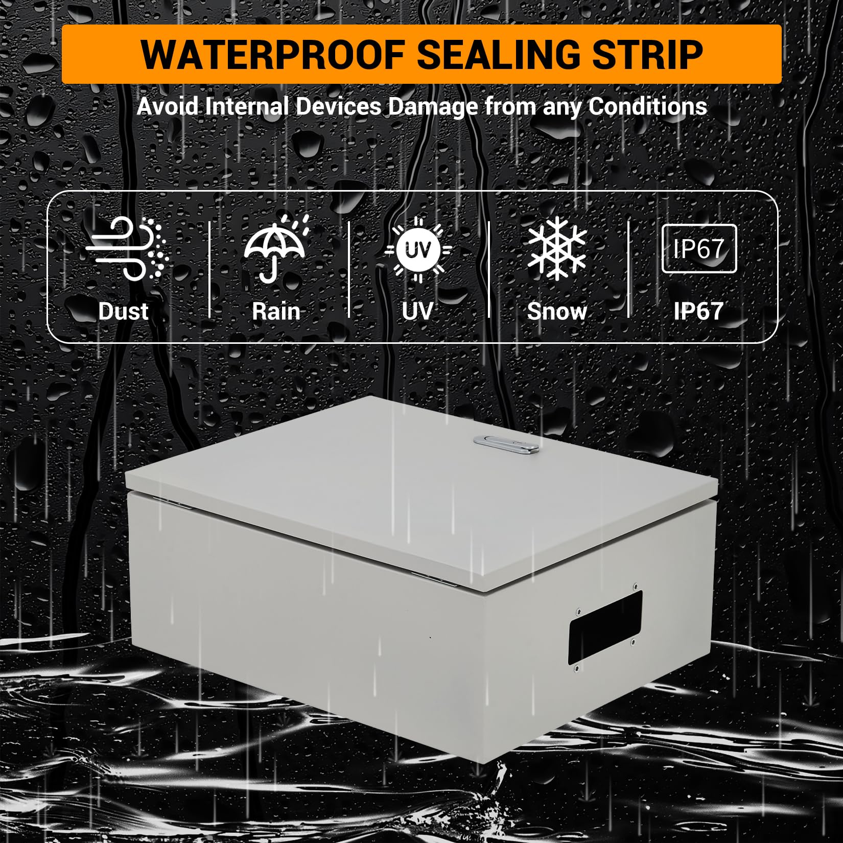 Orificios preperforados de la caja eléctrica Garvee para fácil instalación en pared interior y exterior